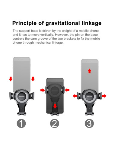 Supporto Auto Universale 360° Baseus Nero | Melacompro