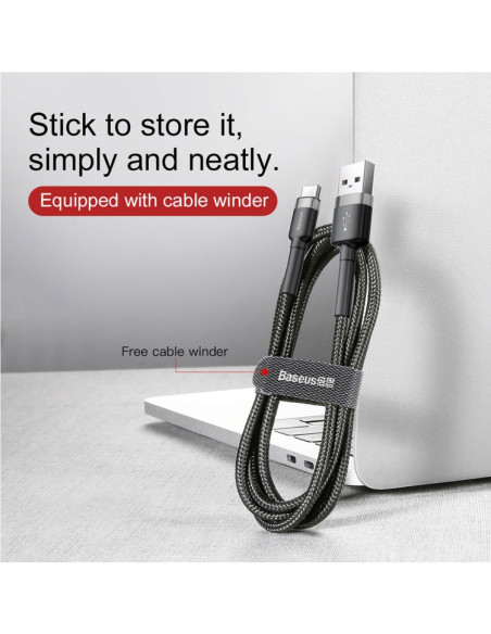 Cavo USB-C Baseus 1M 3A Grigio | Melacompro