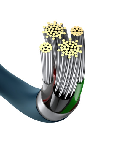 Cavo USB Lightning Baseus 2.4A 1m Rosso Blu | Melacompro