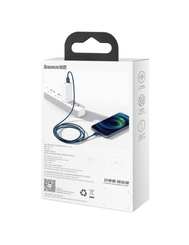 Cavo USB Lightning Baseus 2.4A 1m Rosso Blu | Melacompro