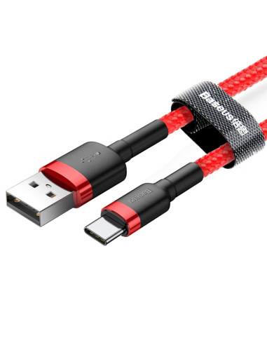 Cavo USB-C Baseus 1M 3A Grigio Rosso | Melacompro