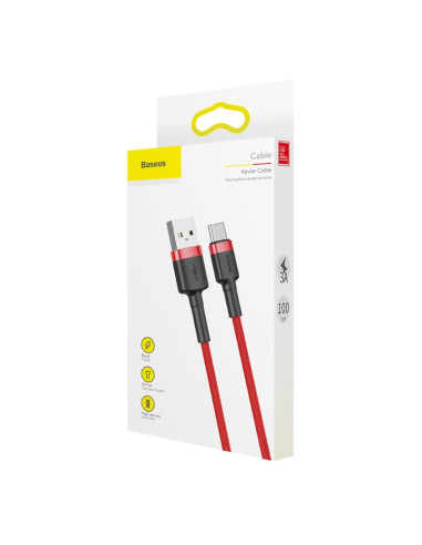 Cavo USB-C Baseus 1M 3A Grigio Rosso | Melacompro