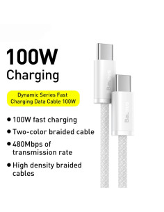 Cavo USB-C Baseus 100W 1m Bianco | Melacompro 2