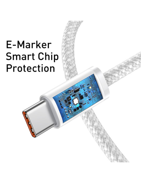 Cavo USB-C Baseus 100W 1m Bianco | Melacompro