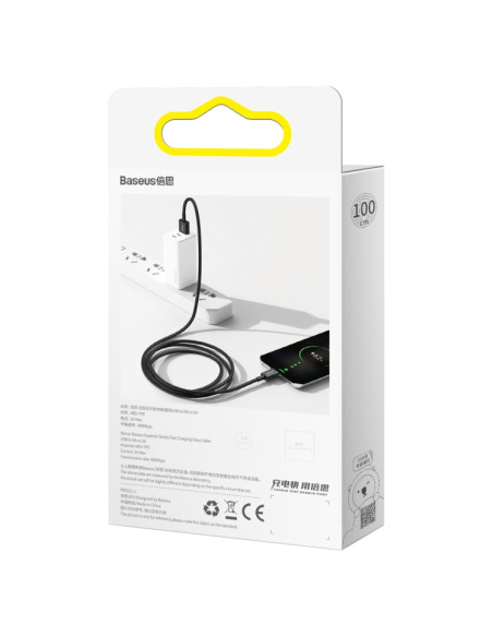 Cavo USB-C Baseus 100W 1m Bianco Nero | Melacompro