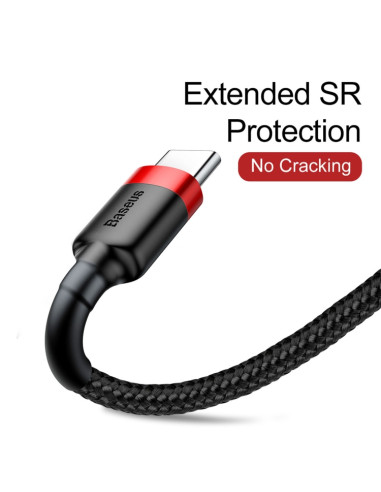 Cavo USB-C Baseus 1M 3A Grigio Nero | Melacompro