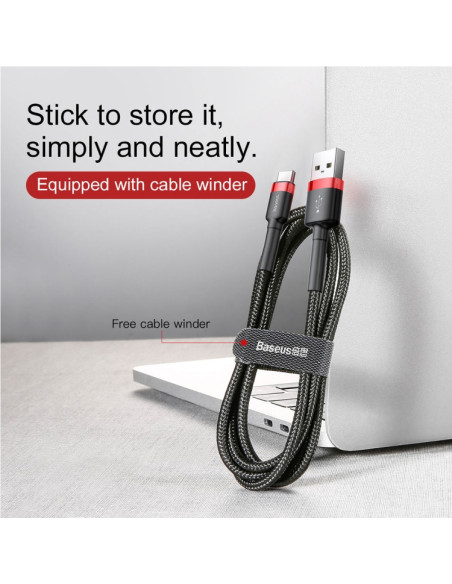 Cavo USB-C Baseus 1M 3A Grigio Nero | Melacompro