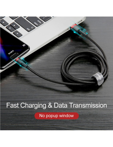 Cavo USB-C Baseus 1M 3A Grigio Nero | Melacompro