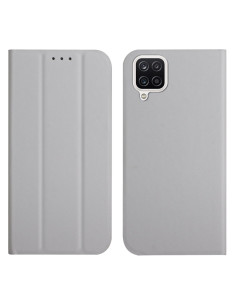 Cover Galaxy A22 4G Pelle Magnetica Grigia Grigio