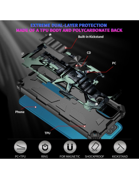 Cover Galaxy A12 Antiurto Mimetico Menta Verde | Melacompro