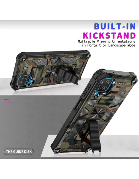 Cover Galaxy A12 Antiurto Mimetico Army Verde | Melacompro