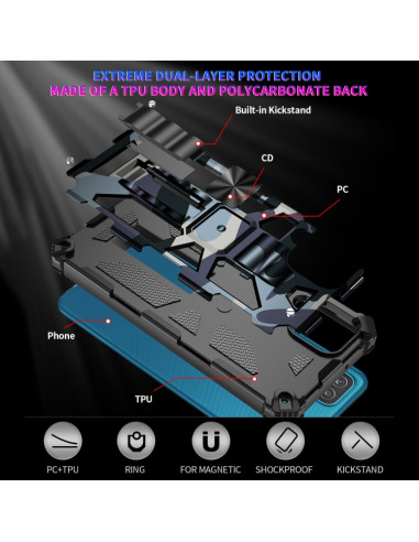 Cover Galaxy A12 Antiurto Mimetico Baby Blu | Melacompro