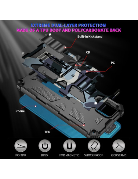 Cover Galaxy A12 Antiurto Mimetico Baby Blu | Melacompro