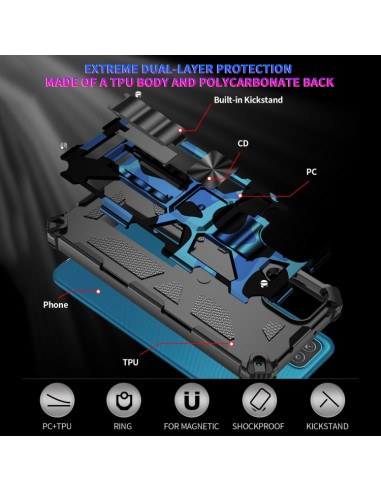 Cover Galaxy A12 Mimetico Blu Scuro Dark Blu | Melacompro