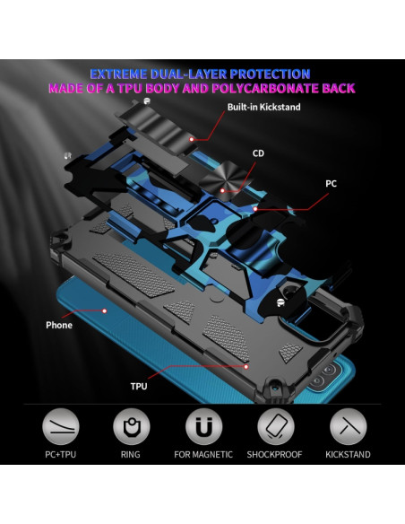 Cover Galaxy A12 Mimetico Blu Scuro Dark Blu | Melacompro