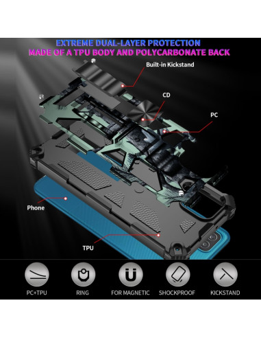 Cover Galaxy A22 4G Mimetico Verde Light Verde | Melacompro