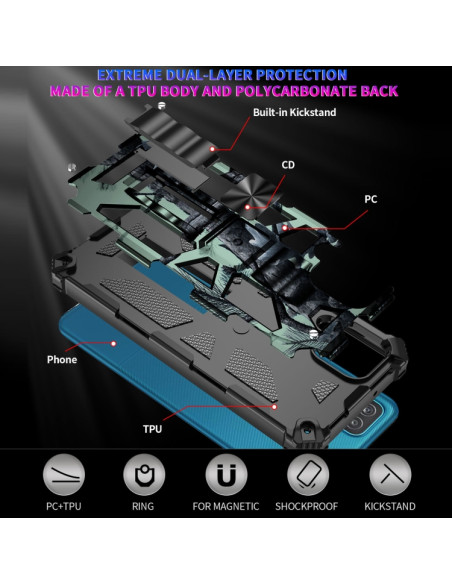 Cover Galaxy A22 4G Mimetico Verde Light Verde | Melacompro