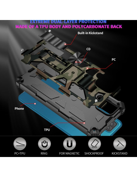 Cover Galaxy A22 4G Mimetico Verde Army Verde | Melacompro