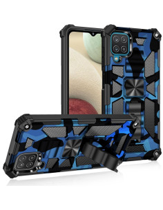 Cover Galaxy A22 4G TPU + PC Mimetico Blu