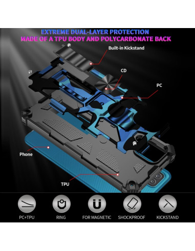 Cover Galaxy A22 4G Mimetico Blu | Melacompro