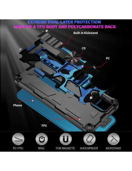 Cover Galaxy A22 4G Mimetico Blu | Melacompro