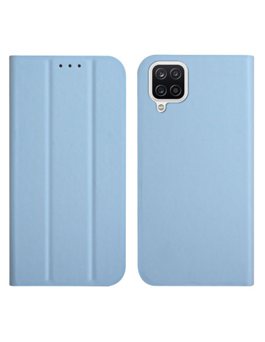 Cover Galaxy A22 4G Pelle Grigia Sky Blu | Melacompro