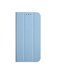 Cover Galaxy A22 4G Pelle Grigia Sky Blu | Melacompro 2