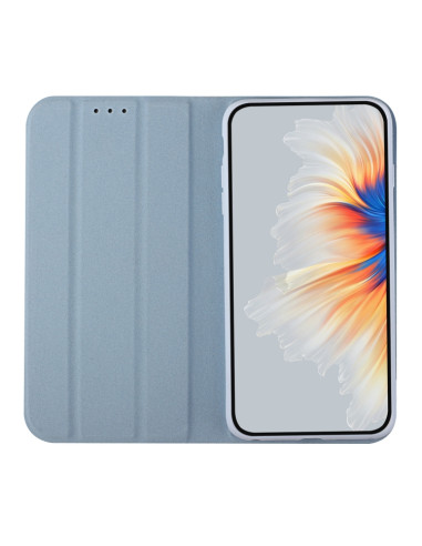 Cover Galaxy A22 4G Pelle Grigia Sky Blu | Melacompro