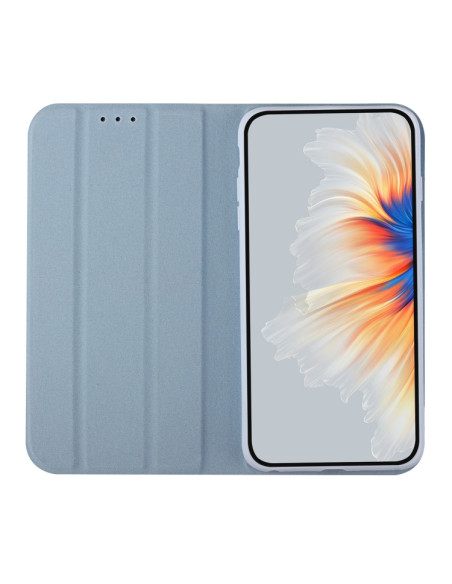 Cover Galaxy A22 4G Pelle Grigia Sky Blu | Melacompro