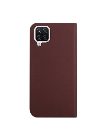 Cover Galaxy A22 4G Pelle Grigia Marrone | Melacompro