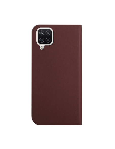 Cover Galaxy A22 4G Pelle Grigia Marrone | Melacompro