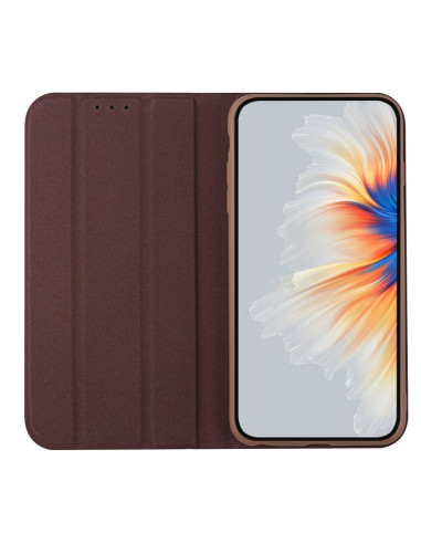 Cover Galaxy A22 4G Pelle Grigia Marrone | Melacompro