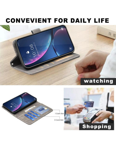 Cover Moto G56 5G Pelle PU Grigia | Melacompro