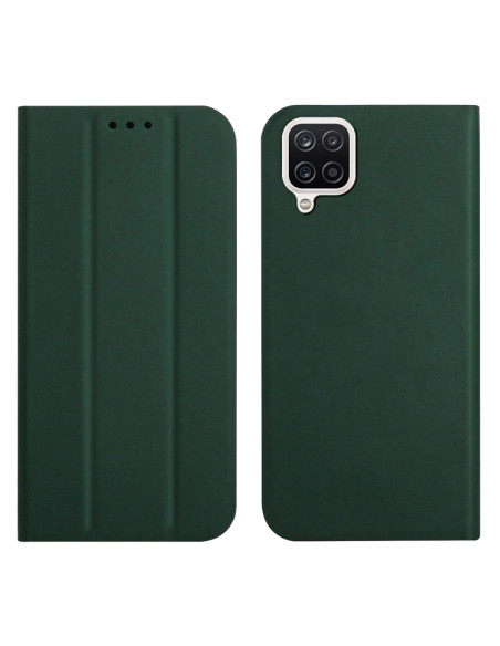 Cover Galaxy A22 4G Pelle Grigia Deep Verde | Melacompro