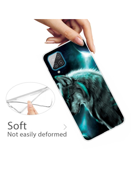 Cover Galaxy A12 TPU Lupo Chiaro Luna | Melacompro
