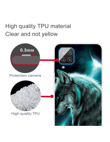 Cover Galaxy A12 TPU Lupo Chiaro Luna | Melacompro