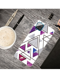 Cover Galaxy A12 TPU Motivo Marmo Triangolare