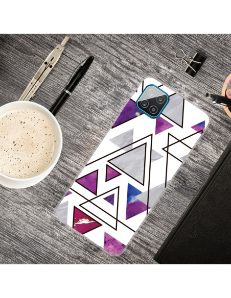 Cover Galaxy A12 Marmo Triangolare TPU | Melacompro