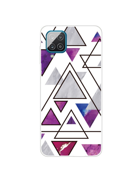 Cover Galaxy A12 Marmo Triangolare TPU | Melacompro