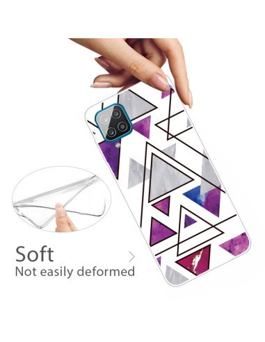 Cover Galaxy A12 Marmo Triangolare TPU | Melacompro