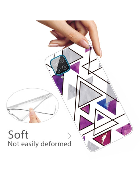 Cover Galaxy A12 Marmo Triangolare TPU | Melacompro