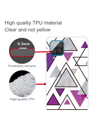 Cover Galaxy A12 TPU Marmo Triangolare | Melacompro