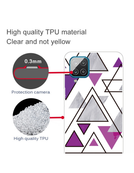 Cover Galaxy A12 TPU Marmo Triangolare | Melacompro