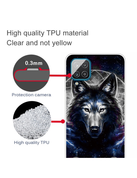 Cover Galaxy A12 TPU Antiurto Lupo Trasparente | Melacompro