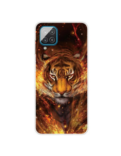 Cover Galaxy A12 TPU Antiurto Tigre Fiamma