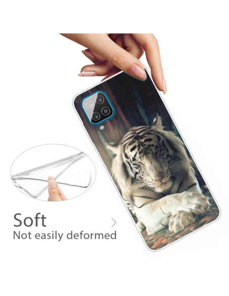 Cover Galaxy A12 TPU Tigre Bianca | Melacompro