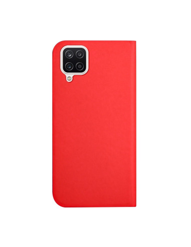 Cover Galaxy A22 4G Pelle Grigia Rosso | Melacompro