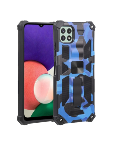 Cover Galaxy A22 5G Antiurto Mimetico Blu | Melacompro