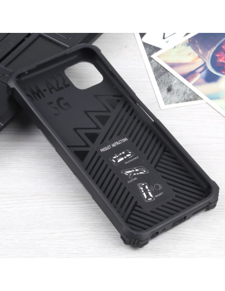 Cover Galaxy A22 5G Antiurto Mimetico Blu | Melacompro