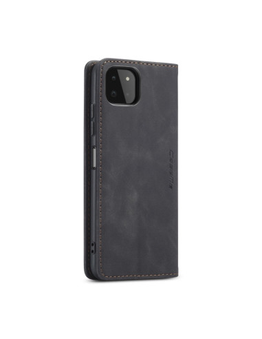 Cover Galaxy A22 5G Pelle Portafoglio Nero | Melacompro